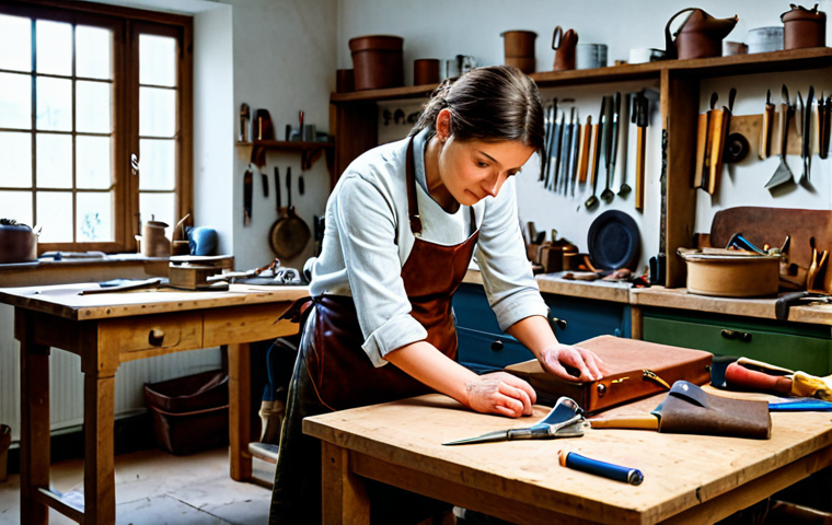 마르크스주의 문학 이론 - The Artisan**
"A skilled artisan, fully clothed in a traditional French work apron and sturdy boots...